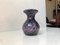 Vintage Black and Purple Spatter Murano Glass Vase from Murano, 1960s 1
