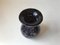 Jarrón Spatter vintage de cristal de Murano en negro y morado de Murano, años 60, Imagen 6