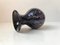 Vintage Black and Purple Spatter Murano Glass Vase from Murano, 1960s 3
