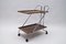 Vintage Walnut and Chrome Folding Serving Trolley, 1960s, Image 2
