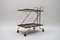 Vintage Walnut and Chrome Folding Serving Trolley, 1960s 5