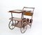 Chariot de Bar Mid-Century en Teck, Italie, 1950s 3