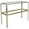 Console Table in Brass and Glass by Mauro Lipparini, Italy, 1970s 1
