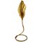 Mid-Century Italian Leaf-Shaped Table Lamp in Brass by Tommaso Barbi, Image 1