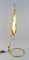 Italienische Mid-Century Tischlampe in Blatt-Optik aus Messing von Tommaso Barbi 2