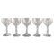 Lalaing Glasses in Mouth Blown Crystal Glass from Val St. Lambert, Belgium, 1950s, Set of 5 1