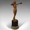 Vintage Art Deco French Bronze Female Figure Statuette, 1930s 3