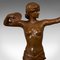 Französische Vintage Art Deco Statuette aus Bronze, 1930er 9