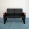 Moderne schwarze 3-Sitzer & 2-Sitzer Sofas aus Öko-Leder von Throna, 1970er, 2er Set 10
