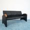 Vintage Modern Black Eco-Leather 3-Seat & 2-Seat Sofas from Throna, 1970s, Set of 2, Image 2