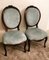 Napoleon III Carved Mahogany Side Chairs, Set of 2, Image 2
