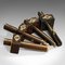 Vintage Rosewood and Brass Mortise Gauges Carpenters Tools from Henry & Co London, 1950s, Set of 4 2