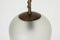 Vintage Swedish Brass and Opaline Glass Ceiling Lamp 5