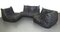 Black Leather Togo Modular Sofa by Michel Ducaroy for Ligne Roset, 2000s 3