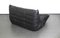 Black Leather Togo Modular Sofa by Michel Ducaroy for Ligne Roset, 2000s 4