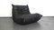 Black Leather Togo Modular Sofa by Michel Ducaroy for Ligne Roset, 2000s 5