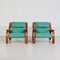 Green Leather Armchairs by Marco Zanuso for Arflex, 1960s, Set of 2 2