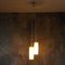 Lampada da soffitto in ottone e vetro opalino, Scandinavia, anni '50, Immagine 8