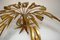 Golden Iron Ceiling Lamp from Ferro Art, 1960s 3