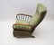 Mid-Century Green Lounge Chair with Armrests, 1950s, Image 7