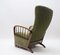 Grüner Mid-Century Sessel mit Armlehnen, 1950er 5