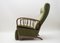 Mid-Century Green Lounge Chair with Armrests, 1950s, Image 2