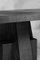 Mesa de comedor Ad negra de roble esculpida a mano de Arno Declercq, Imagen 5