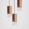 Wood Trio Chandelier in Marble by Formaminima 4