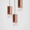 Wood Trio Chandelier in Marble by Formaminima, Image 4