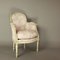19th Century French Louis XVI Style Painted Wood Armchairs or Bèrgères, Set of 2, Image 5