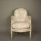 19th Century French Louis XVI Style Painted Wood Armchairs or Bèrgères, Set of 2 6