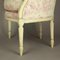 19th Century French Louis XVI Style Painted Wood Armchairs or Bèrgères, Set of 2, Image 9