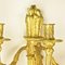 Apliques estilo Louis XVI de tres luces de madera dorada de bronce dorado atribuidos a H. Vian. Juego de 2, Imagen 5