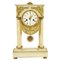 French Empire Alabaster Portico Clock with Ormolu Mounts, Image 1