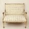 Louis XVI Painted Settee Upholstered with Hand-Painted Fabric 3