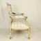 Louis XVI Painted Settee Upholstered with Hand-Painted Fabric 7