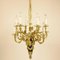 Lámpara de araña estilo Luis XVI de bronce dorado atribuida a Beurdeley Maison, Imagen 2