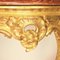 Mesa consola italiana estilo Louis XV de madera dorada, Imagen 3