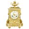 18th Century Louis XVI Gilt-Bronze and White Marble Mantel Clock, 1780s 1