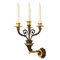 Empire Charles X Gilt and Patinated Bronze 4-Light Wall Sconces, Set of 2, Image 1