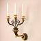 Empire Charles X Gilt and Patinated Bronze 4-Light Wall Sconces, Set of 2 2