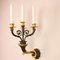 Empire Charles X Gilt and Patinated Bronze 4-Light Wall Sconces, Set of 2, Image 2