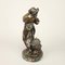 18th Century French Bronze Sculptures of Faun and Bacchantin, Set of 2, Image 3