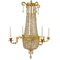 19th Century Swedish Cut-Crystal Ormolu Chandelier 1