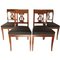 Directoire Mahogany Side Chairs with Brass Banding, Set of 4 1