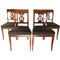 Directoire Mahogany Side Chairs with Brass Banding, Set of 4, Image 1