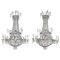 Large Spanish Empire Style Crystal-Cut 7-Light Chandeliers, Set of 2 1