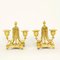Kleine Französische Louis XVI Kerzenständer aus vergoldeter Bronze mit 2 Leuchten, 19. Jh., 2er Set 12