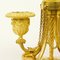 Kleine Französische Louis XVI Kerzenständer aus vergoldeter Bronze mit 2 Leuchten, 19. Jh., 2er Set 5