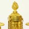 Kleine Französische Louis XVI Kerzenständer aus vergoldeter Bronze mit 2 Leuchten, 19. Jh., 2er Set 6